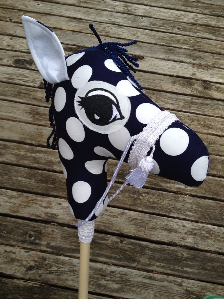 Hobby Horse-Navy Dot