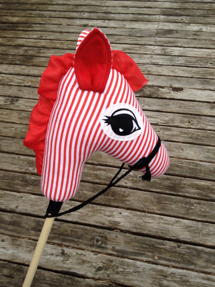 Hobby Horse-Red and White Stripes