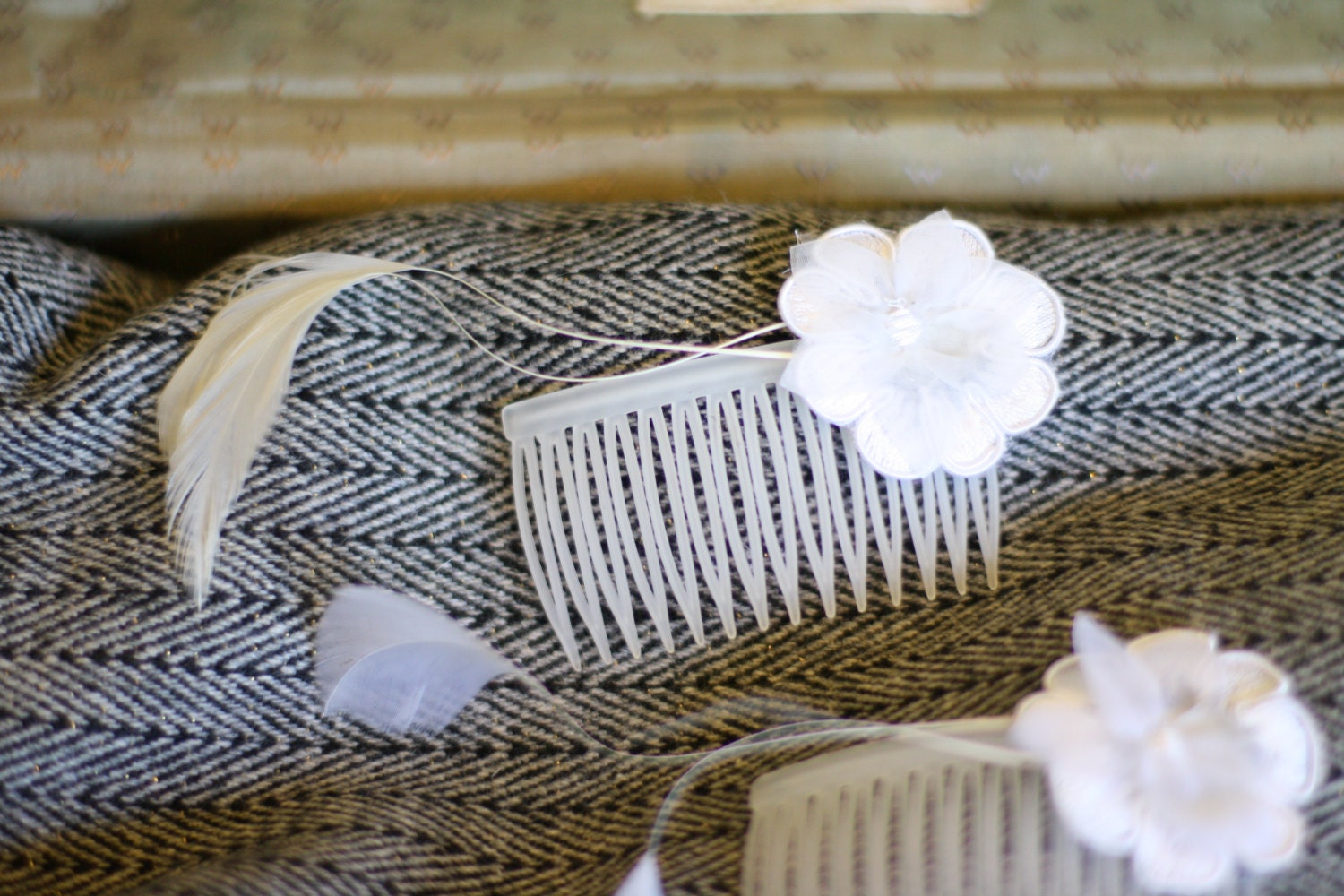Whimsical - Wedding Comb Set, bridal hair accessories, bridesmaids