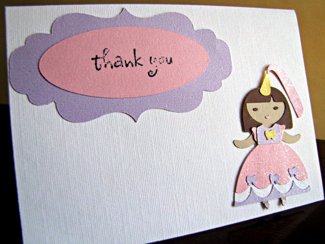 Princess Party Thank You Card - Paige