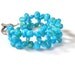 Aqua Teardrop Beaded Bracelet, Handmade Bracelet, Beaded Jewelry