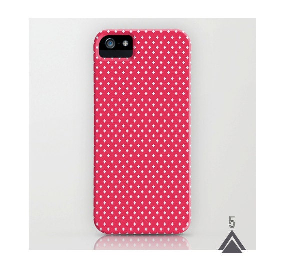 Red and White Geometry - iPhone Case (3GS, 3g, 4, 4S, 5)