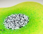 Blown Glass Wall Art Lime Green Poppy Wall Hanging