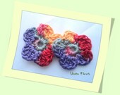 5 Petals handcrocheted cotton thread flowers
