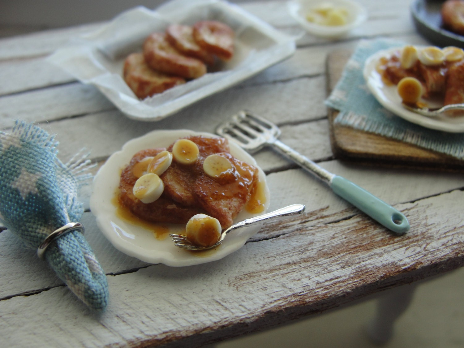 Miniature banana french toast