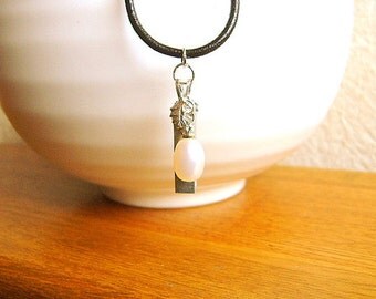 Japanese Typewriter Key Jewelry Vintage Kanji Necklace Heart kokoro