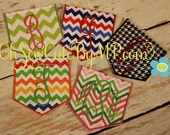 5 Monogrammed Ready to Sew on Pockets for tshirt