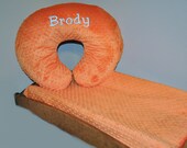 Changing Pad Cover and Monogrammed Minky Dot Boppy Cover with Zipper Closure Set - You Pick the Color