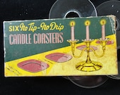 Vintage Box of No Tip-No Drip Candle Coasters  Set of Six