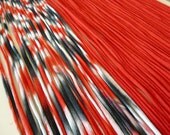 Recycled T shirt Yarn Strips-Red and Red, Black, and White Tie Dye- Rt773