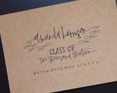 custom handwritten graduation announcements