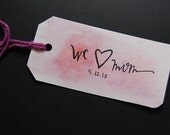 custom painted watercolor tags