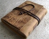 Leather Journal, distressed brown, rugged, handmade rustic journal by Dancing Grey Studio on Etsy