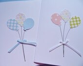 Birthday Cards - Balloon Cards -  Birthday Party Invitations - Polka dot ballons - Baby Shower Cards - Thank you Cards - PBCD