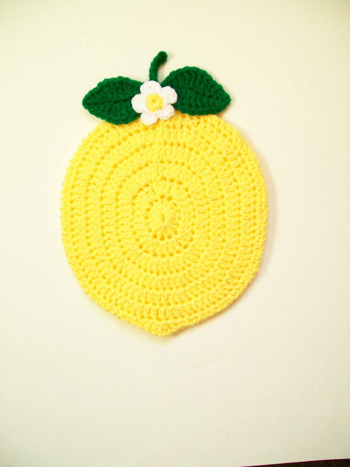 Crochet Lemon Fruit Pot Holder Hot Pad Potholder Handmade Kitchen Kitchenwares Decor