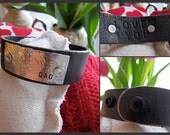 Dad's hand stamped leather cuff bracelet, perfect gift for that special man.