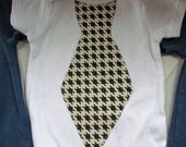 Houndstooth tie Onesie for your little gentleman size 12 mos.