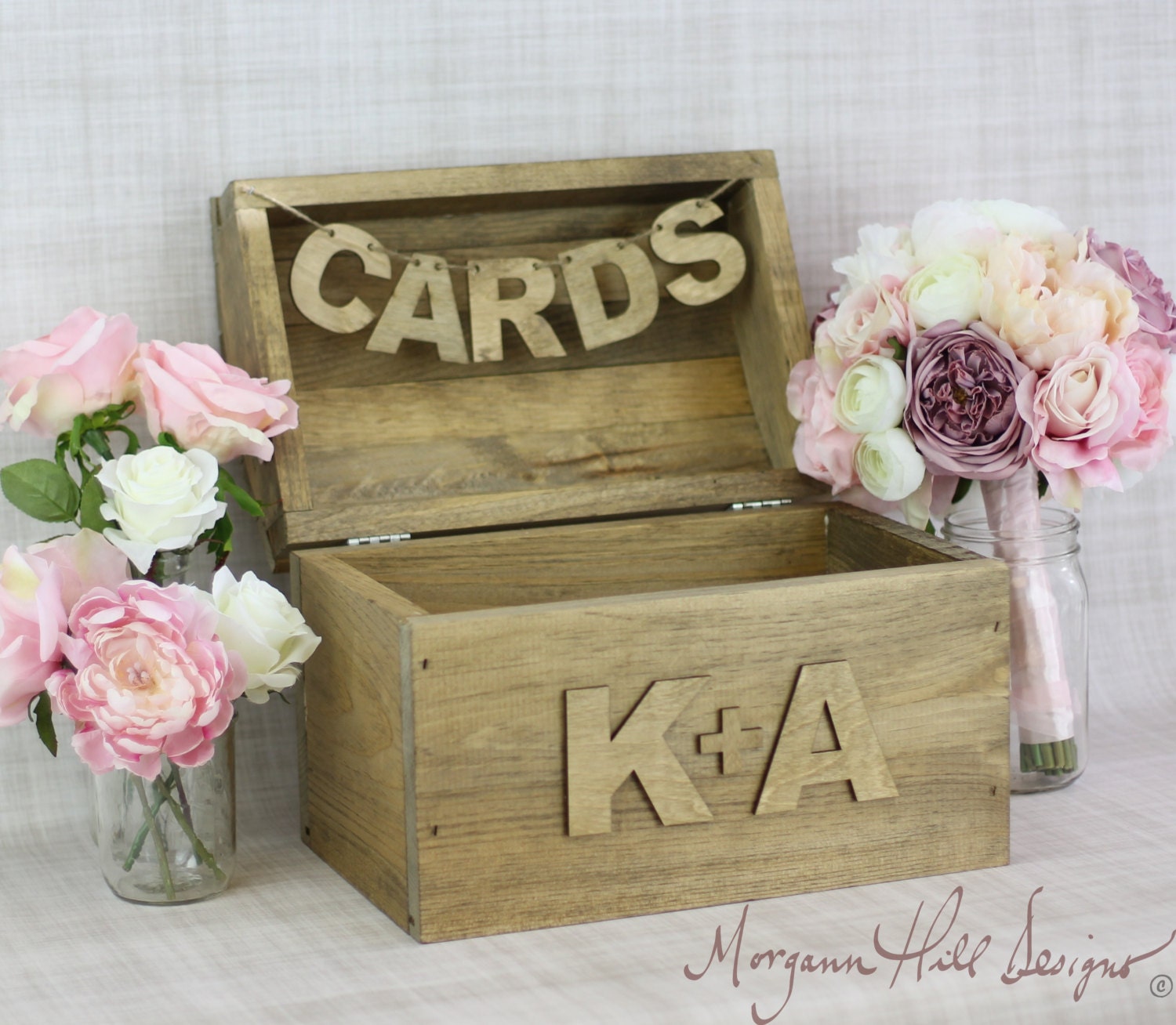 Personalized Rustic Card Box Country Wedding Barn Farm Garden Decor (Item Number 130014)