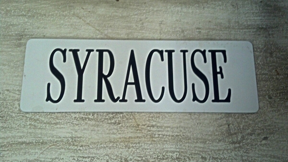 Vintage HORSE track magnetic SIGN SYRACUSE