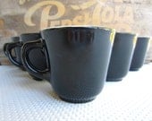 Vintage Black Homer Laughlin Best China Restaurant Ware Mugs set of 6