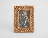 Antique Woven Picture Frame - Art, Print, Framed