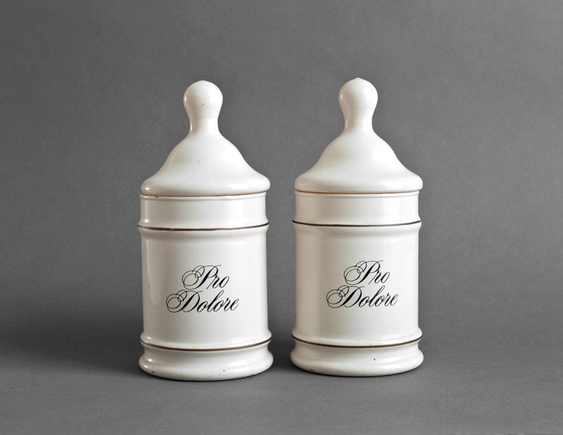 Antique Apothecary Bottles  - Glass, Mid Century, Storage