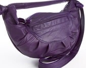Patrice - small messenger made of recycled leather jacket, on sale