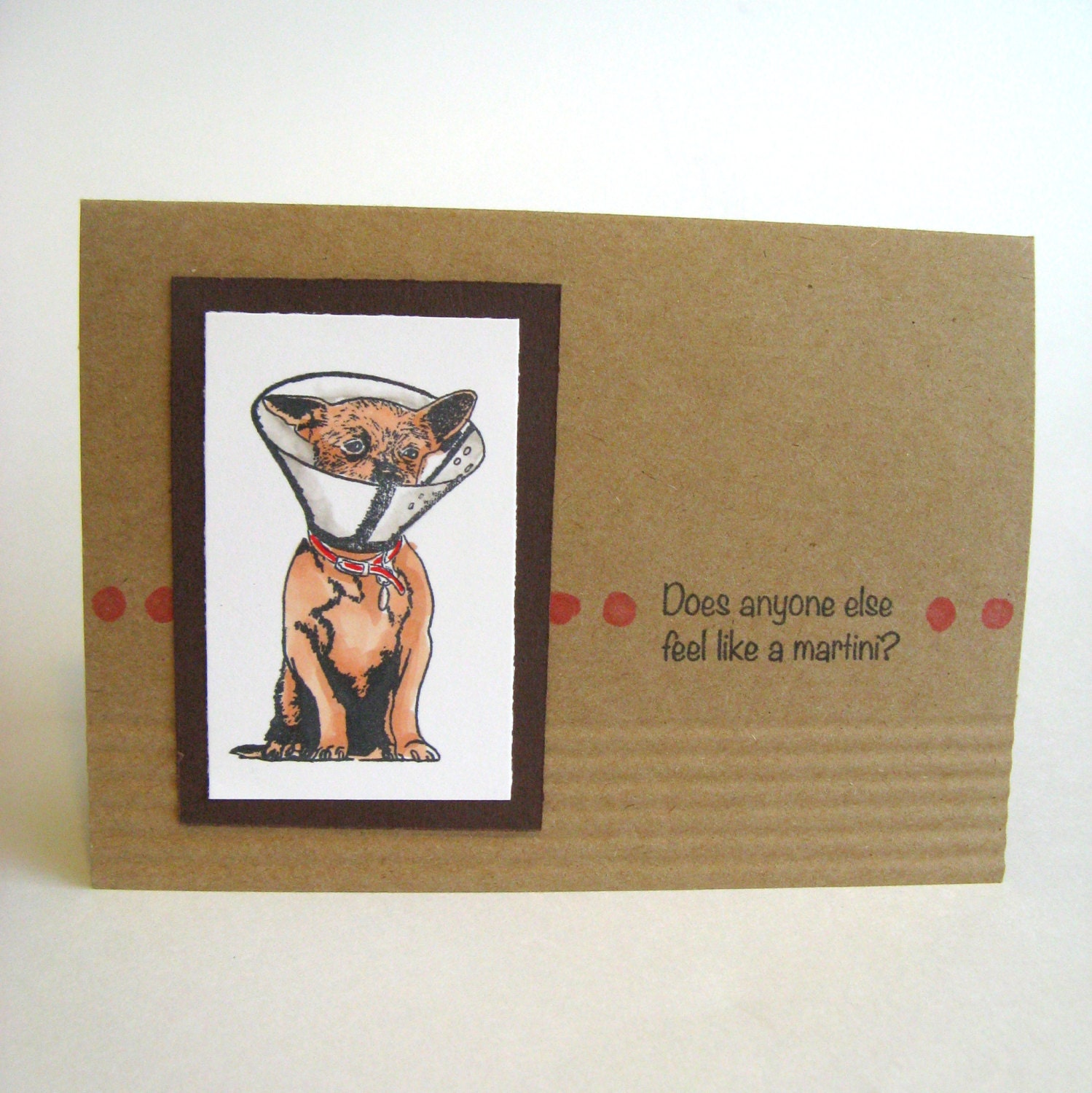 Dog Humor Card - Dog Lover Card - Martini - Cocktails