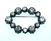 Vintage 50s Crystal Brooch / 1950s Brooch / Rhinestone Pin / Crystal Pin / 50s Brooch / 1950s Pin / 1920s Art Deco Style
