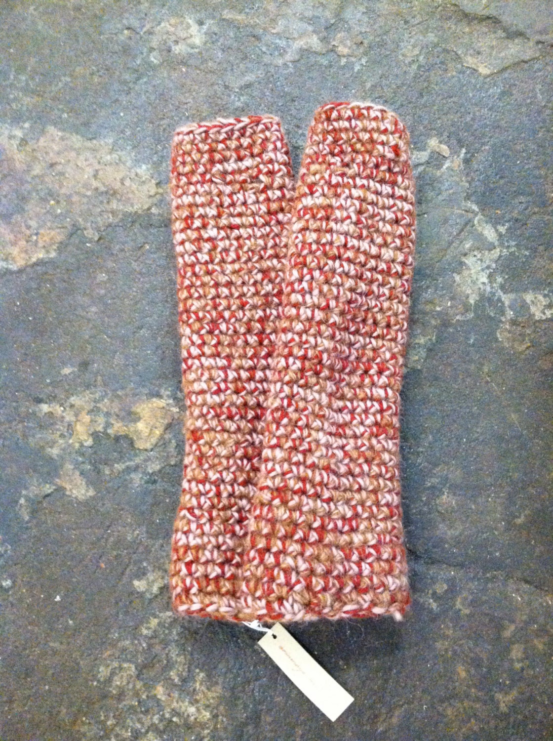 Crimson, Beige & Taupe Armwarmers (Armmitts)