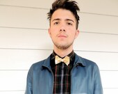 Bow Tie for Men, Teens and Boys Mustard Floral Cotton Fashion for Men from the John Richard Line for Urban Fashion