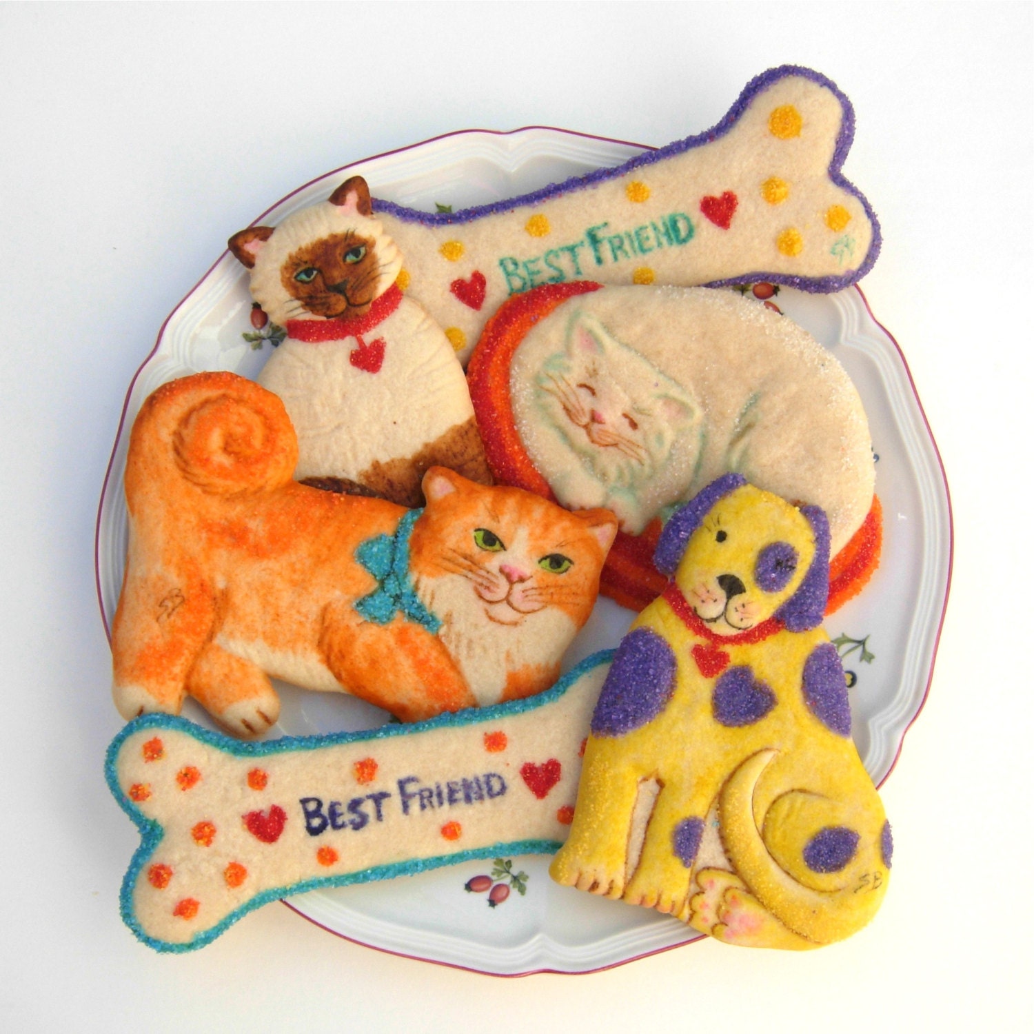 Pet Lovers Gift Set Hand Molded Sugar Cookies  Baked Goods