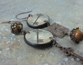 Weeping Willow Steampunk Earrings
