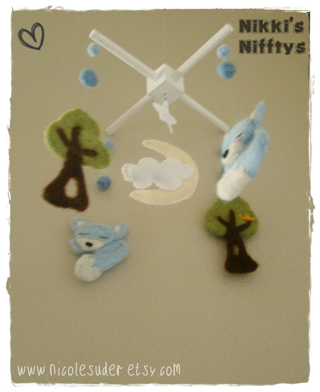 Fox Baby Crib Mobile -Custom orders and colors welcome