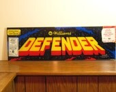 Vintage Defender Video Game Back Glass TM Williams 1980 by Domus Modern on Etsy