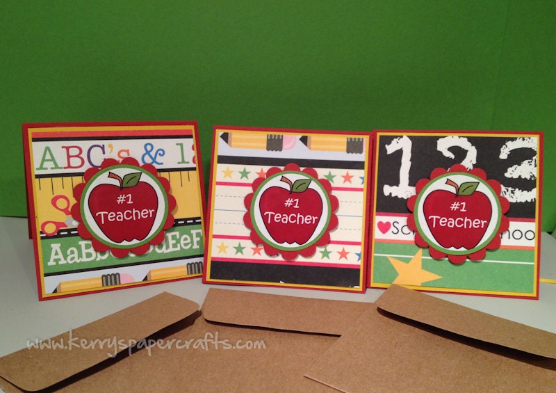 Set of 3 Teacher Thank You Mini Cards