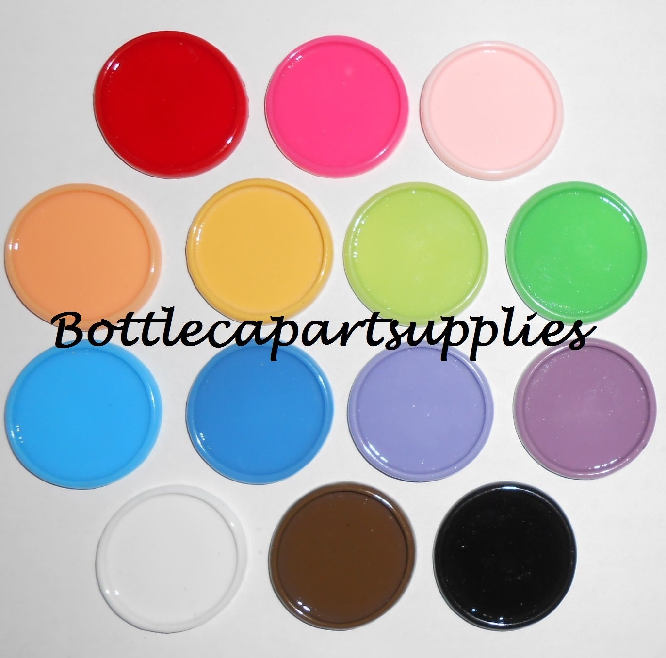25 pcs Mixed Colors 1"  Flat Caps DIY Deco RESIN Round Flatback Cabochons Bow Centers