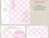 Modern Baby Shower Invitation in Pink Il_170x135