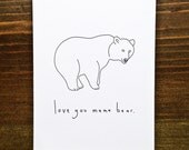 Love You Mama Bear - Handmade Card