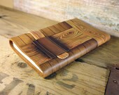 Large Art Journal - Leather Journal, Notebook, Diary - Brown Wood