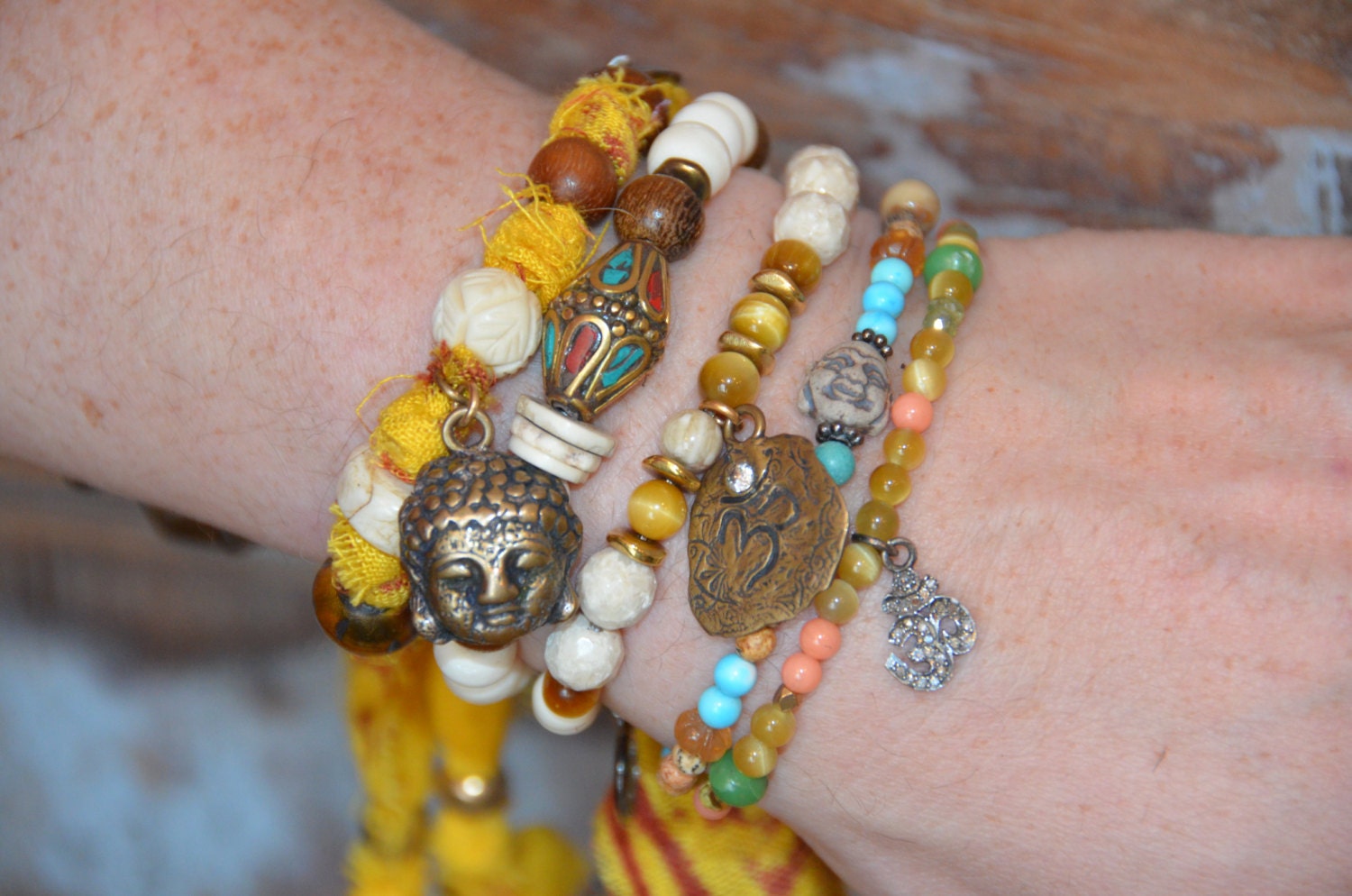 Baby Buddha Bracelet, Turquoise