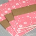 In the Pink ... Stationery Set . 6 Handmade Envelopes . Pretty . Blank Cards . Greetings . Notecards . Assortment . Ultra Feminine