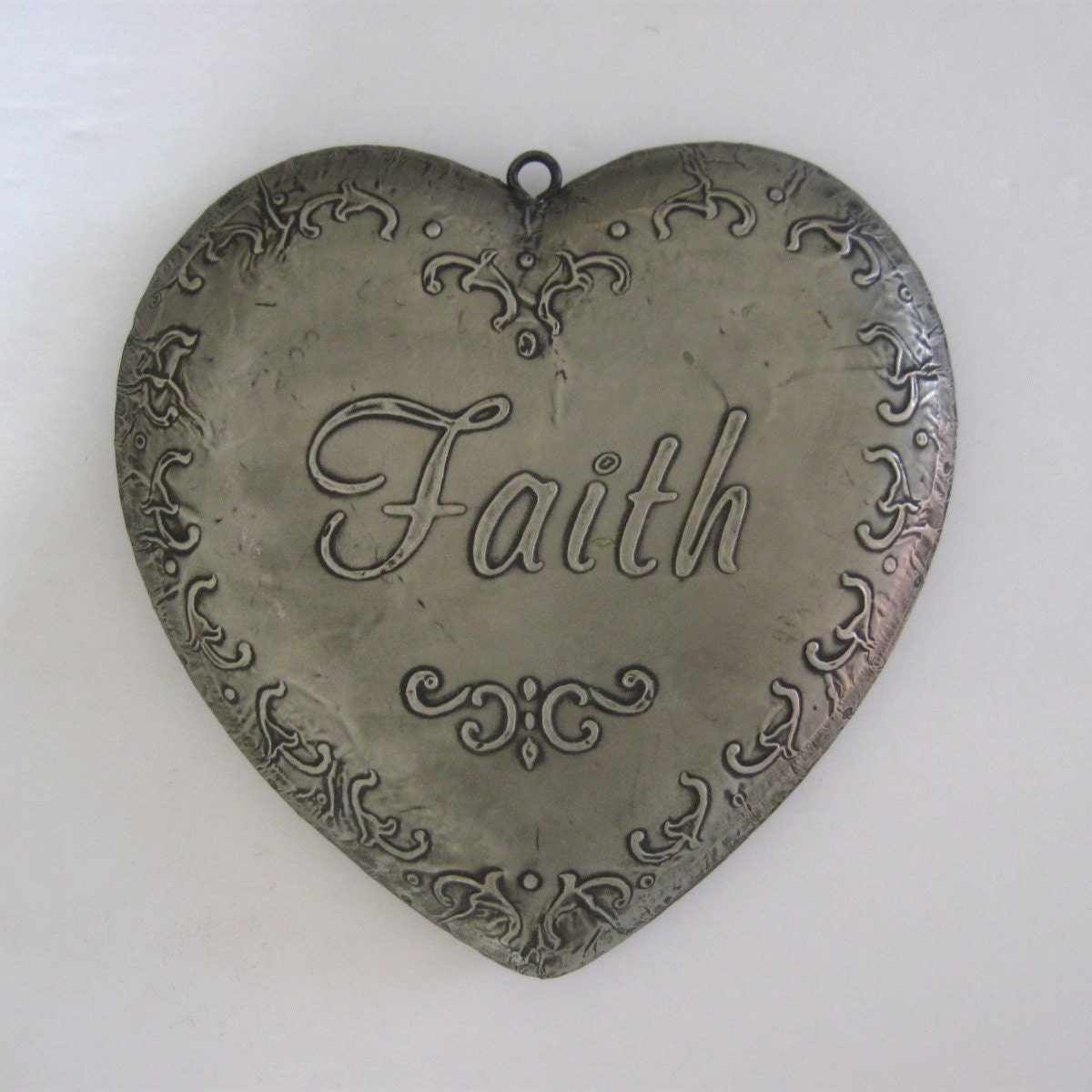 vintage heart, faith heart, antique metal heart, decorative heart, easter decoration, inspirational heart, valentine heart, religious heart
