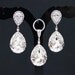 Wedding Jewelry Bridal Jewelry Bridal Earrings Bridal Necklace Clear White Swarovski Crystal Tear drops Bridal Jewelry Set