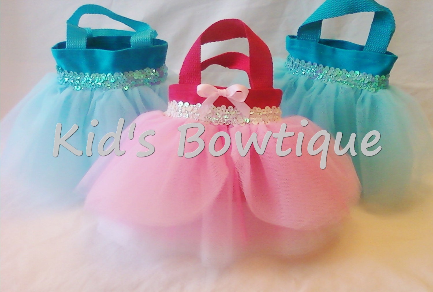 10 Disney Princess Cinderella PINK dress Inspired Party Favor Tutu Bags - Princess Tutu Party Gift Bags