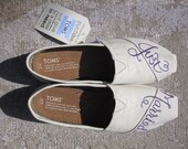 LEVEL 1 CUSTOM TOMS - hand painted Wedding / Honeymoon / Special Occation shoes