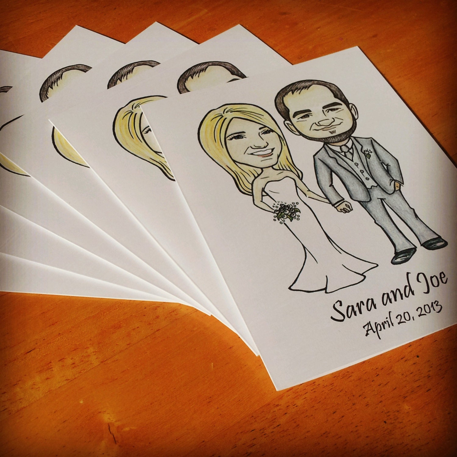 Save The Date - Custom Caricature Illustration - Wedding Couple - Date - Wedding Sign Board