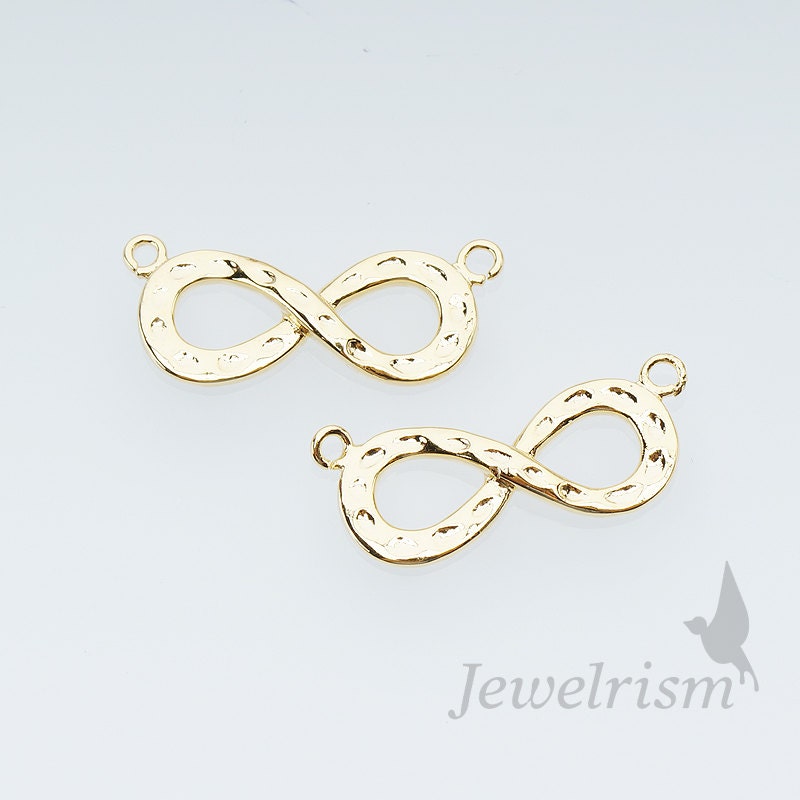 CN077-G // Glossy Gold Plated  Connecter, 17mm x 7mm, 2Pc