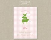 Invitation - Pink Farm Animals