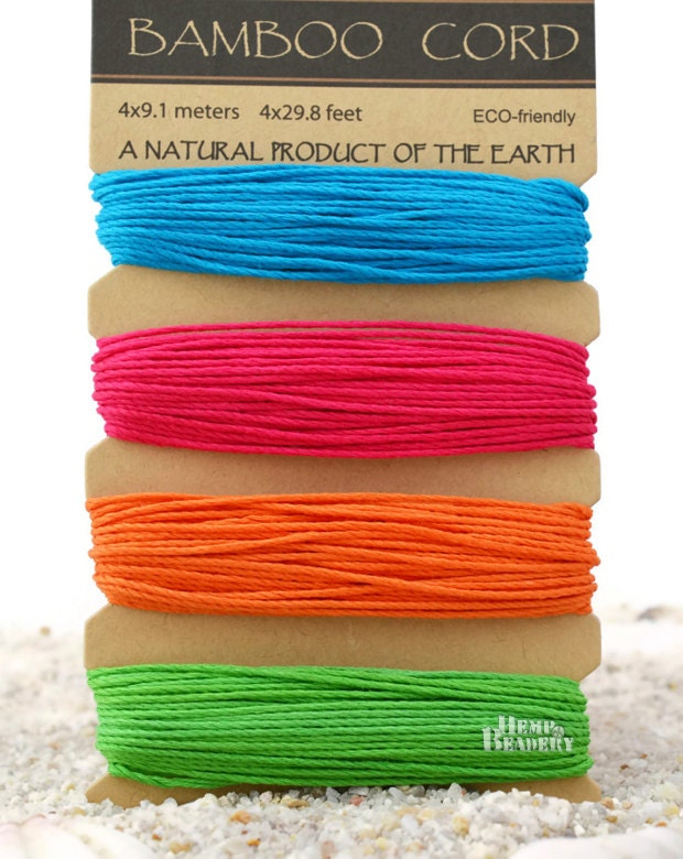 Neon Cord, Bamboo Cord, 1mm, 20lb, Neon Craft Cord, Bracelet  Cord,  Neon